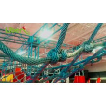 Amusement Indoor Trampoline Park Equipment, Fitness Kids Rope Net Jumping Trampoline Park